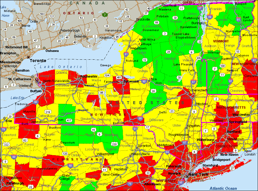 New York Air Quality Map