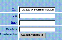 Thumbnail of e-mail form for correspondence with Creative Methods about scientific analyses
